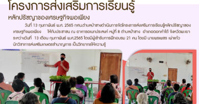 โครงการส่งเสริมการเรียนรู้หลักปรัชญาของเศรษฐกิจพอเพียง โครงการส่งเสริมการเรียนรู้หลักปรัชญาของเศรษฐกิจพอเพียง